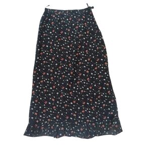 Ferro Vintage Floral Black Maxi Skirt Size 40 European
